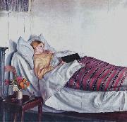 Michael Ancher Sick Girl France oil painting artist